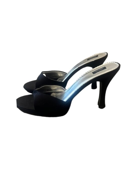 Xhilaration Shoes - Xhilaration Black High Heel Slide Sandals - Women's Elegant Evening Mules